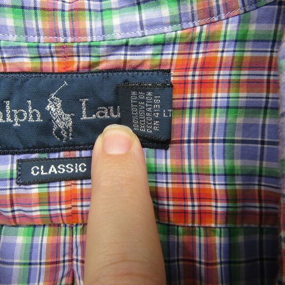 Ralph Lauren Shirt Mens XL Extra Large Red Blue Plaid Short Sleeve Button Down - Picture 6 of 10